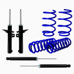 Kit Deportivo Resortes Ag Kit y Amortiguadores Originales Audi A3 (8V) (Carter 55 mm) (Eje Suspensión Independiente Buje 10 mm) 2012-2019 8 piezas