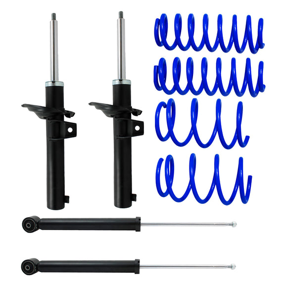 Resortes Deportivos y Amortiguadores AG Volkswagen Golf A7 (Carter 55 mm) (Eje rígido Buje 10 mm) 2014-2019 Delanteros y Traseros
