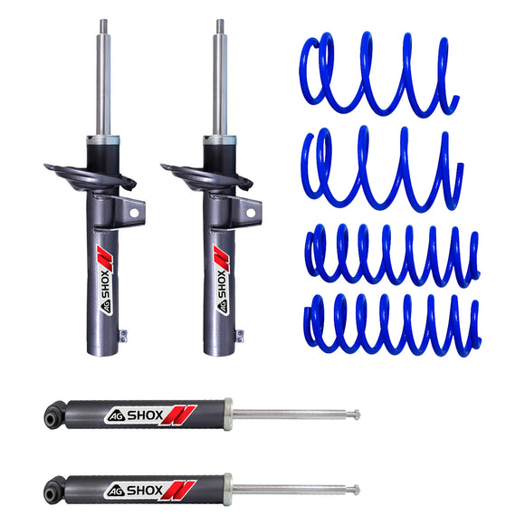 Resortes Deportivos y Amortiguadores Deportivos AG Seat Ateca (Carter 55 mm) (Trasero Eje Suspensión Independiente Buje 10 mm) 2017-2026 Delanteros y Traseros