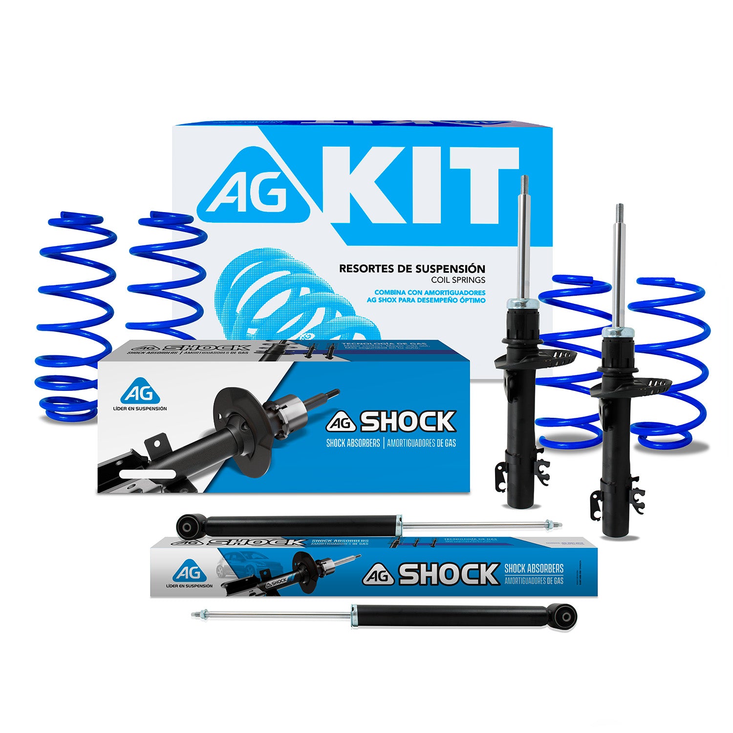 Kit Deportivo Resortes Ag Kit y Amortiguadores Originales Audi A1 2009-2018 8 piezas