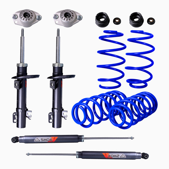 Kit Deportivo Resortes, Amortiguadores y Bases Seat Ibiza 6J (Delantero con anclaje) 2009-2017 Delanteros y Traseros