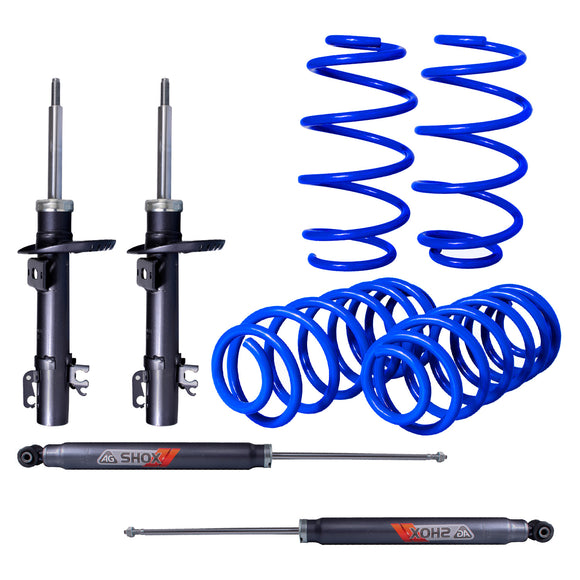 Kit Deportivo Resortes Ag Kit y Amortiguadores Ag Shox Seat Ibiza 6J (Delantero con anclaje) 09-15 6J