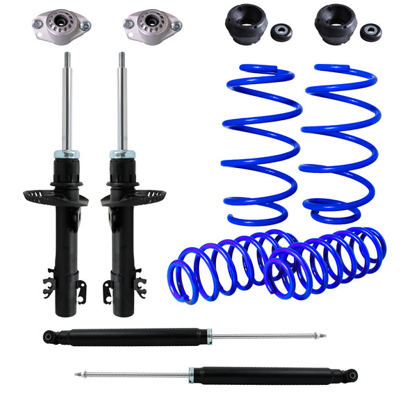 Kit Resortes Deportivos, Amortiguadores y Bases Volkswagen Vento 2014-2022 12 piezas