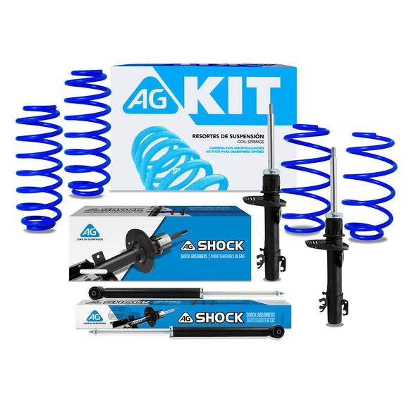 Kit Deportivo Resortes Ag Kit y Amortiguadores Originales Volkswagen Vento 2014-2022 8 piezas