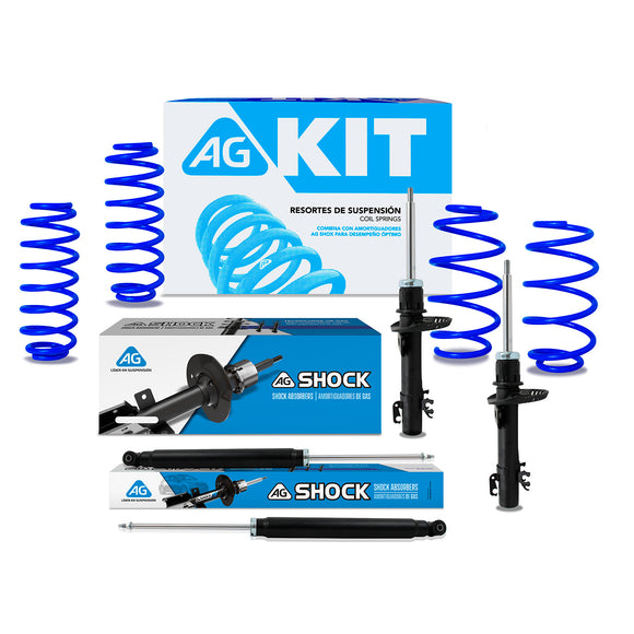 Kit Deportivo Resortes Ag Kit y Amortiguadores Originales Seat Toledo 2010-2018 8 piezas