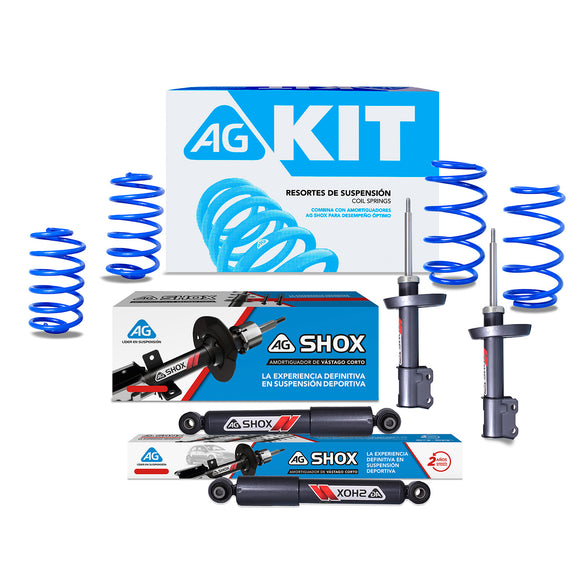 Kit Deportivo Resortes Ag Kit y Amortiguadores Ag Shox Chevrolet Astra G 1999-2002 Delanteros y Traseros