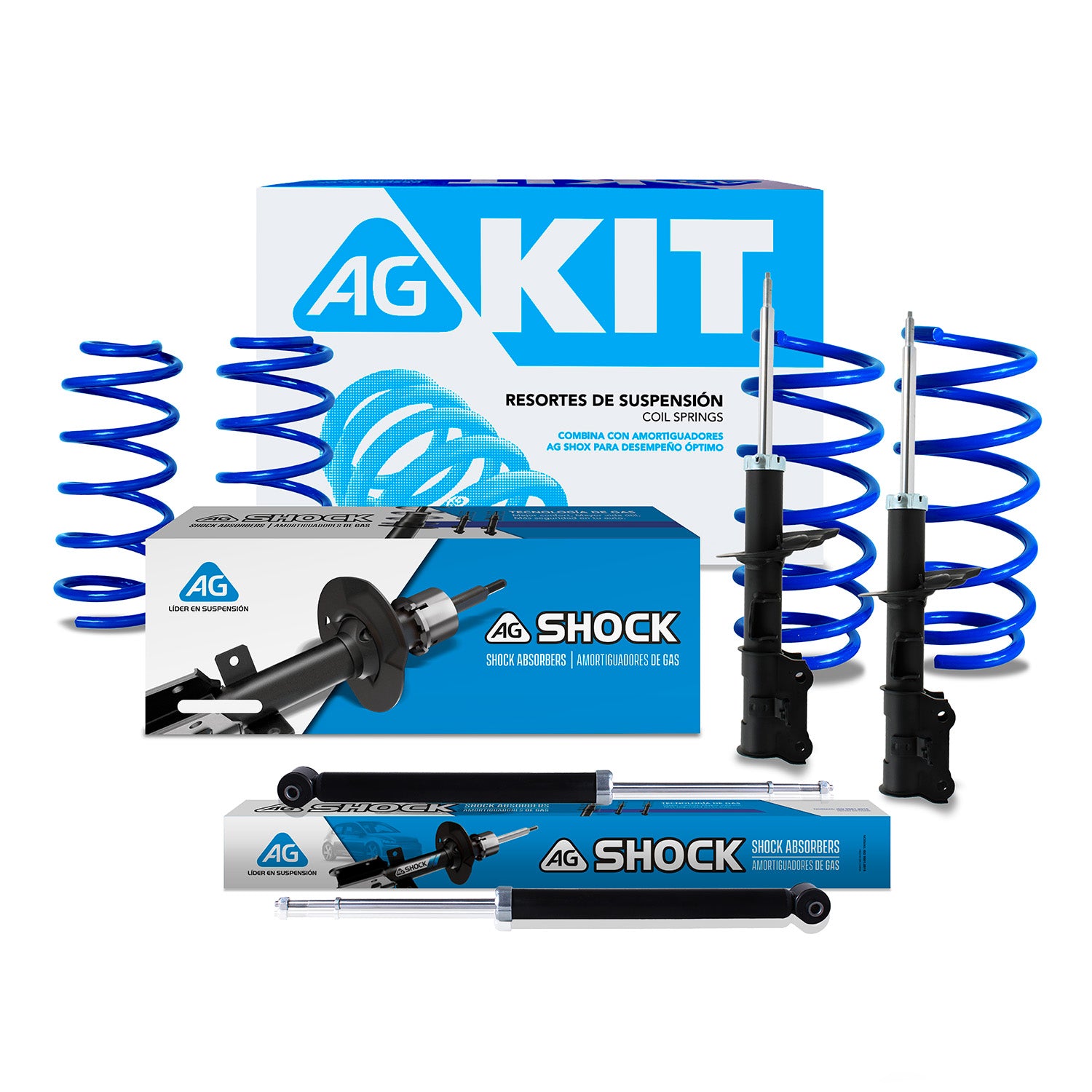 Kit Deportivo Resortes Ag Kit y Amortiguadores Originales Hyundai i10 2015-2023 8 piezas
