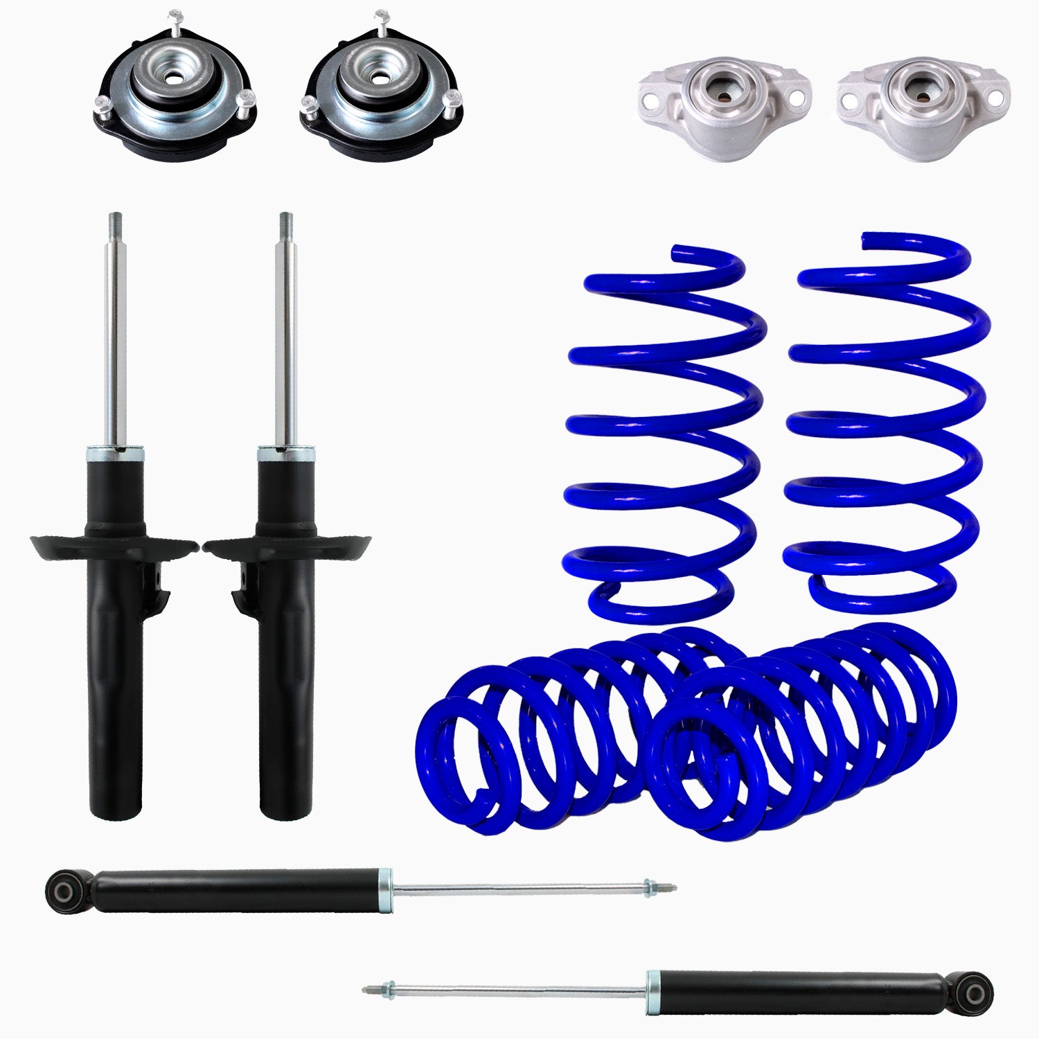Kit Resortes Deportivos, Amortiguadores y Bases Volkswagen Passat B6 (2.5L) 2005-2010 12 piezas