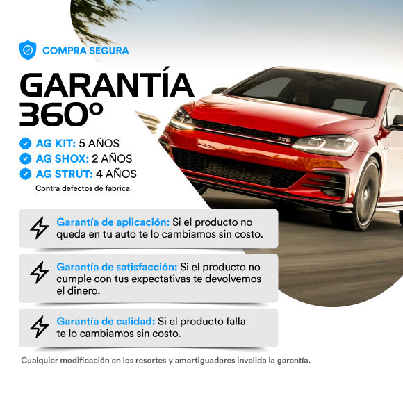 Kit Deportivo Resortes, Amortiguadores y Bases Nissan Sentra 2002-2006 Delanteros y Traseros