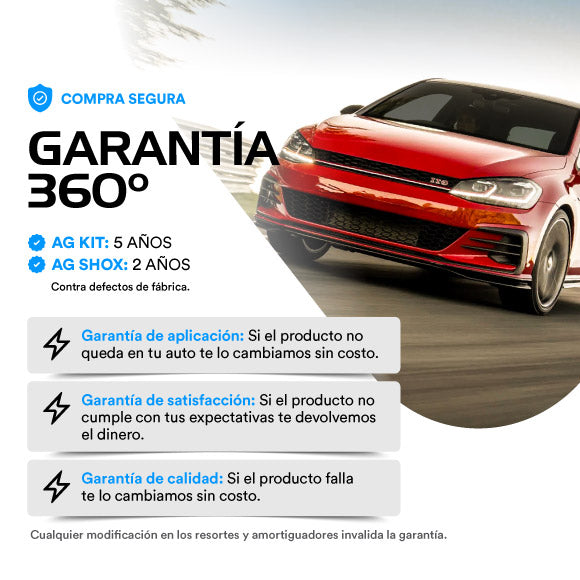 Kit Deportivo Resortes Ag Kit y Amortiguadores Ag Shox Chevrolet Chevy Todos Kit 8 Piezas