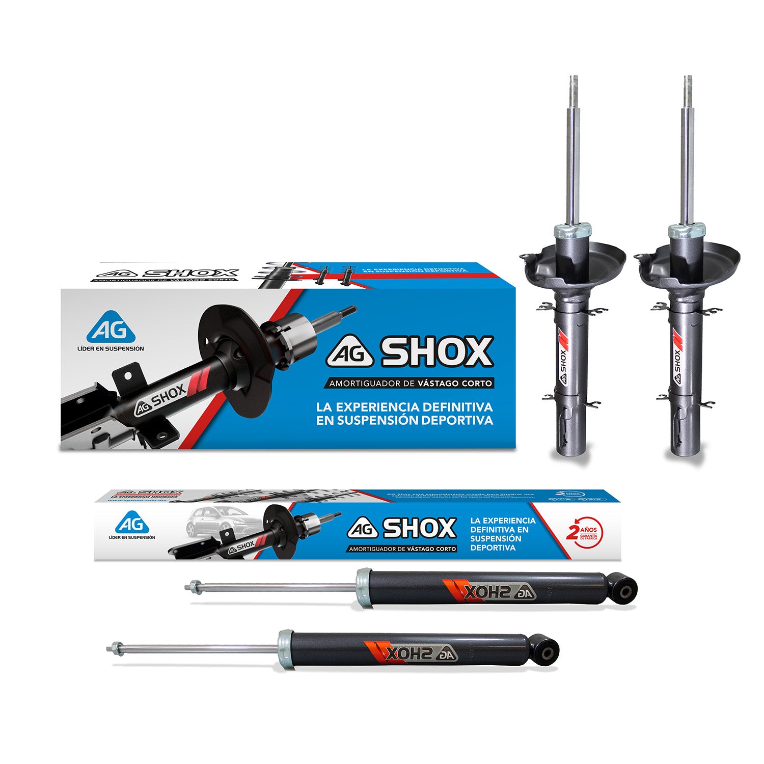 Amortiguadores Deportivos Ag Shox Volkswagen Jetta A4/Clásico 2000-2015 Kit 4 Piezas