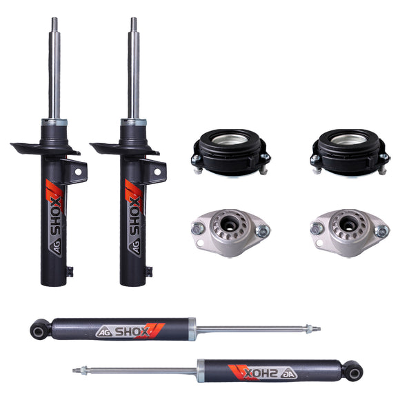 Amortiguadores Deportivos y Bases AG Volkswagen Jetta A6 (Bicentenario) (Carter 55 mm) (Trasero con Eje Suspensión Independiente Buje 14 mm) 2010-2018 Delanteros y Traseros