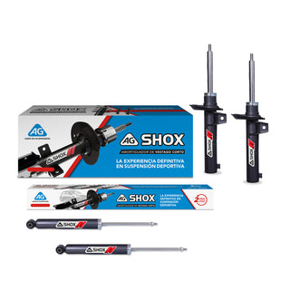 Amortiguadores Deportivos AG Shox Volkswagen New Beetle (Carter 55 mm) (Trasero con Eje Suspensión Independiente Buje 14 mm) 2012-2019 Delanteros y Traseros
