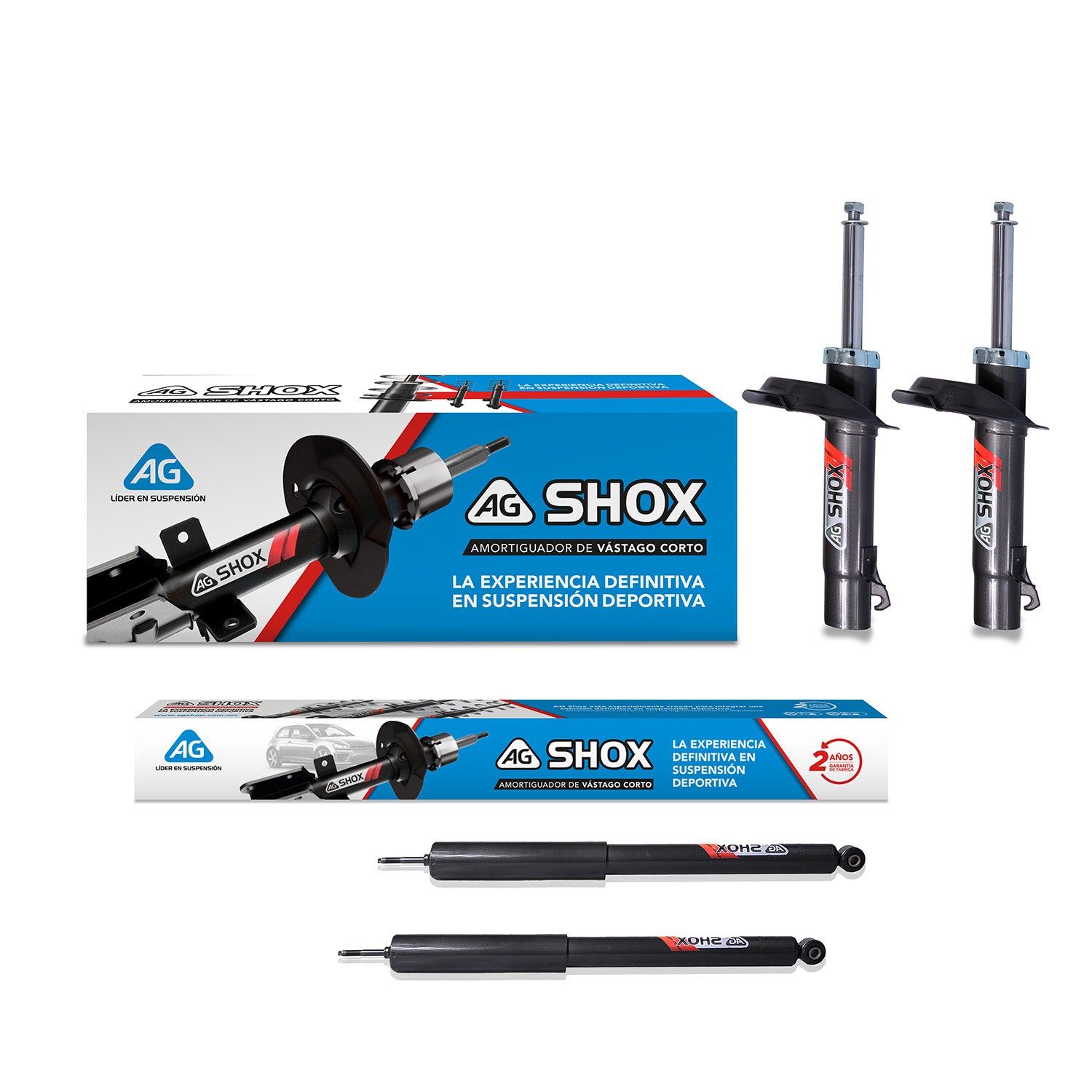 Amortiguadores Deportivos Ag Shox Ford Focus 2000-2008 Kit 4 Piezas