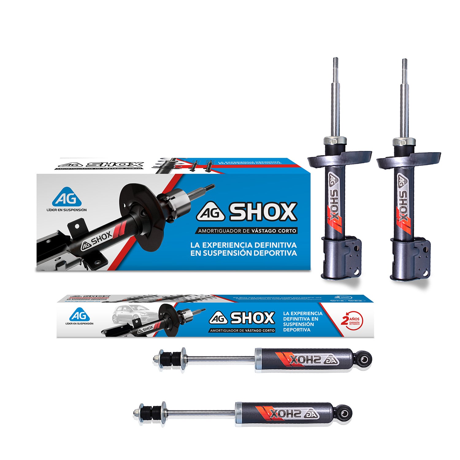 Amortiguadores Deportivos Ag Shox Chevrolet Corsa Pick Up 1997-2010 Delanteros y Traseros
