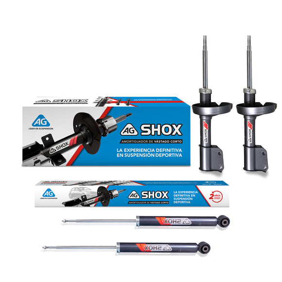 Amortiguadores Deportivos AG Shox Nissan Platina 2004-2012 Delanteros y Traseros