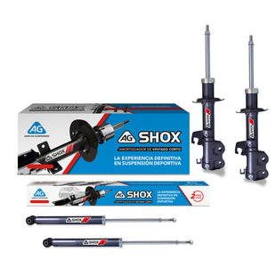 Amortiguadores Deportivos AG Shox Nissan March (No usa tornillo estabilizador) 2011-2023 Kit 4 Piezas