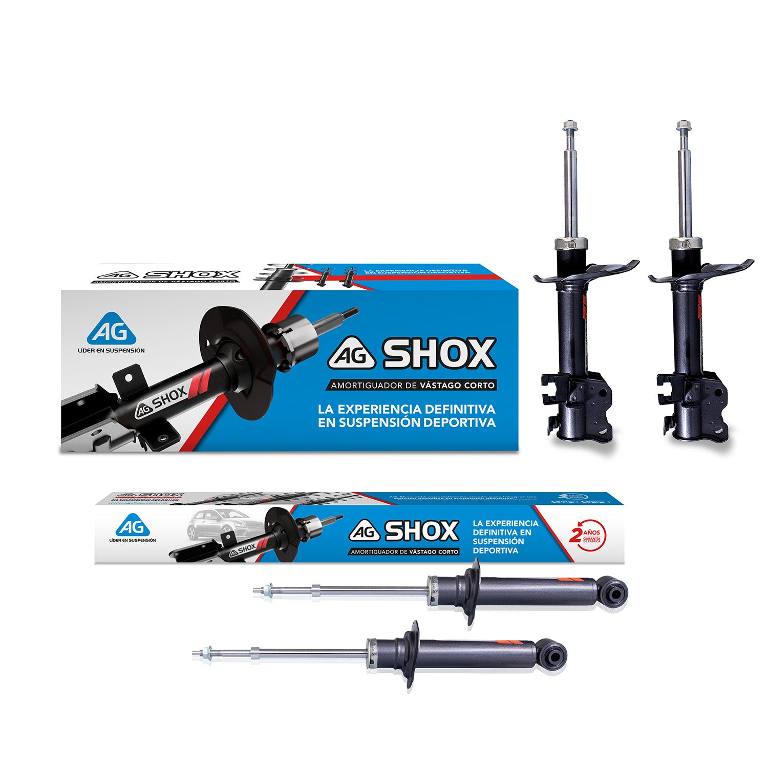 Amortiguadores Deportivos AG Shox Nissan Almera 2001-2006 4 Piezas