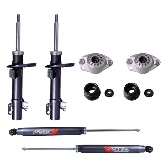 Kit Deportivo Amortiguadores Ag Shox y Bases Seat Ibiza 6J (Delantero con anclaje) 2009-2017 Delanteros y Traseros