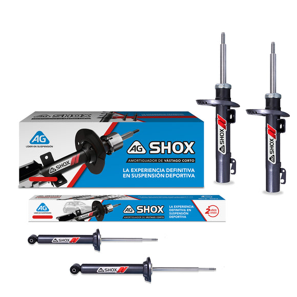 Amortiguadores Deportivos AG Shox Volkswagen CrossFox (Sin anclaje) 2005-2017 Delanteros y Traseros