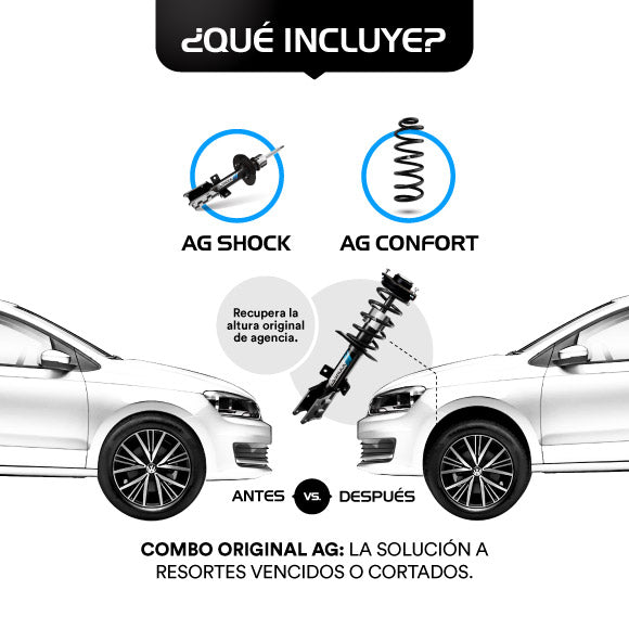 Kit Original Resortes y Amortiguadores Ag Dodge Neon 2016-2020 Delanteros