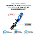 Resortes Deportivos y Amortiguadores AG Seat León (FR y Cupra) (Carter 55 mm) / (Eje Suspensión Independiente Buje 10 mm) 2013-2020 Delanteros y Traseros