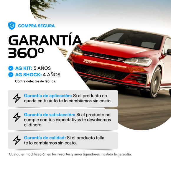 Kit Deportivo Resortes Ag Kit y Amortiguadores Originales Seat Leon MK1 2001-2005 8 piezas