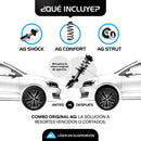 Amortiguadores Originales, Resortes y Bases AG Volkswagen Jetta A7 (Carter 55 mm) (Eje Suspensión Independiente Buje 14 mm) 2018-2025 Delanteros y Traseros