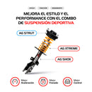 Resortes Deportivos, Amortiguadores Deportivos y Bases AG Volkswagen Jetta A4 1999-2008 Delanteros y Traseros-8