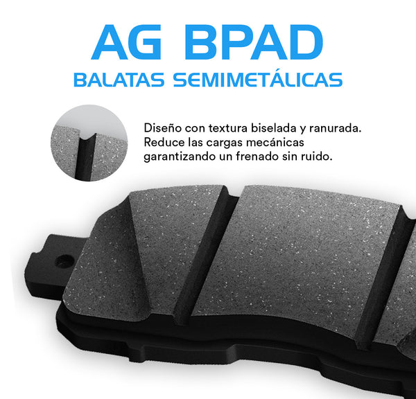 Balatas AgBpad Chry. Town&Country Rotor 330mm 13-14 Traseras