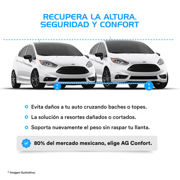 Resortes Originales Ag Confort Dodge Ram 3500 4x2 (8 Cil, 10 Cil Reforzado) (Suspensión Independiente) 1994-2002 Par Delantero