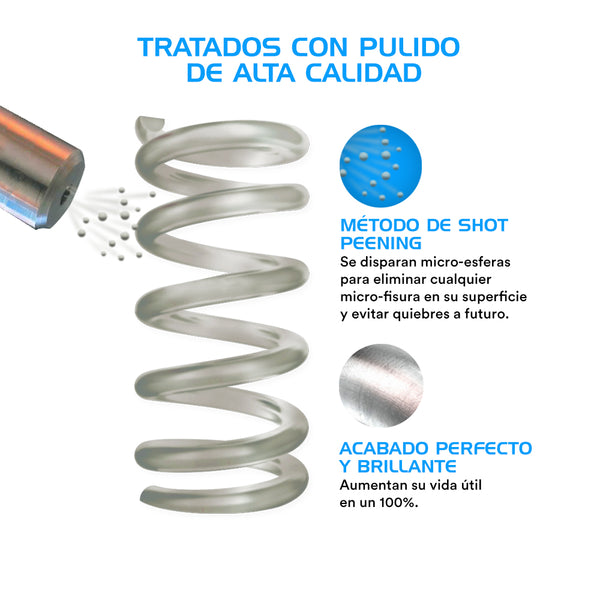 Resortes Originales Ag Confort Seat Toledo II (Reforzado) 1998-2005 Par Delantero (Reforzados)