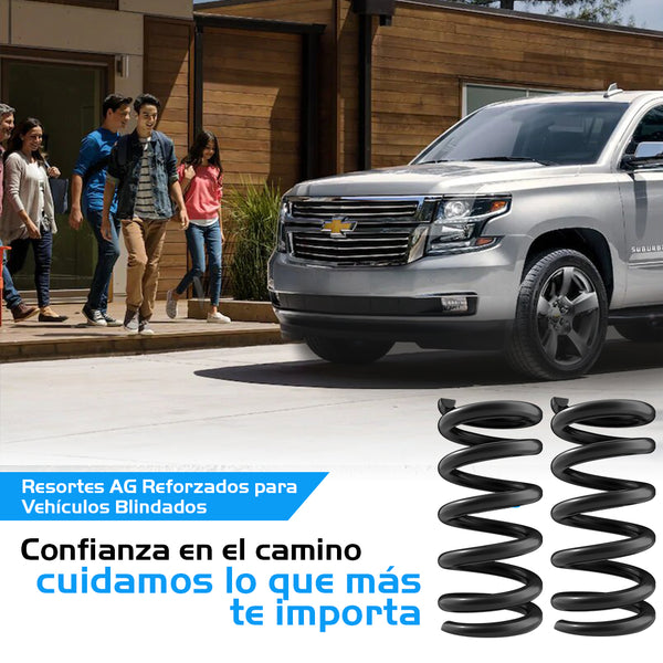 Resortes AG para Blindados Nivel 3 Chevrolet Tahoe 2015-2020 Delanteros y Traseros