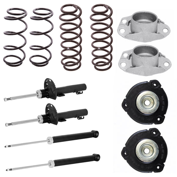 Amortiguadores Originales, Resortes y Bases AG Seat León III (FR y Cupra) (Eje Suspensión Independiente Buje 10 mm) (Carter 50 mm) 2013-2020 Delanteros y Traseros