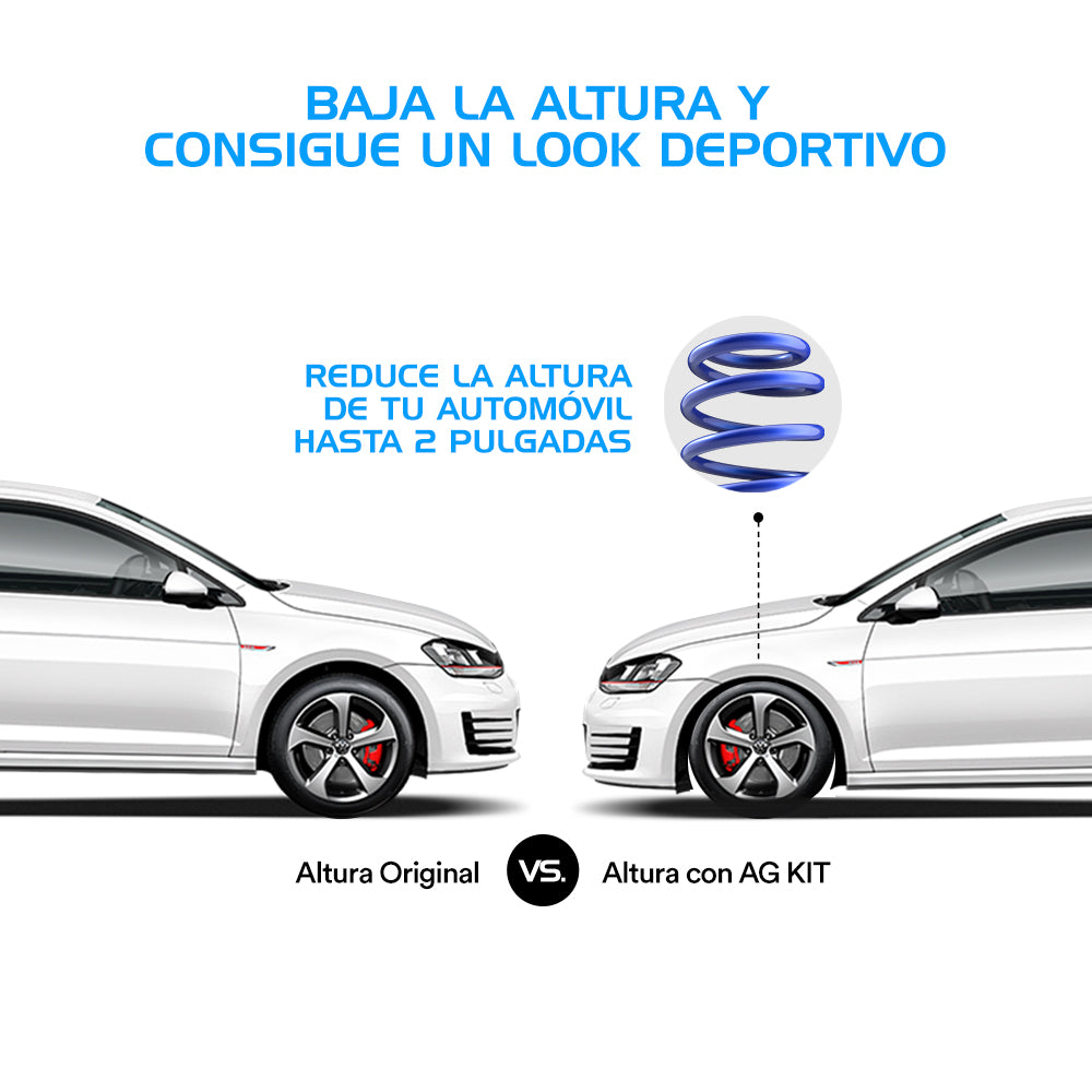 Resortes Deportivos Ag Kit Volkswagen Caribe 80-87 Delantero
