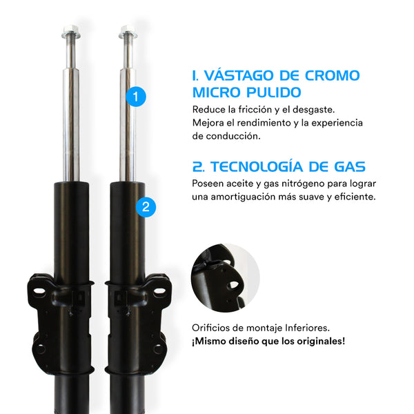 Amortiguadores Originales AG Shock Buick LaCrosse (Exc. Paq. GNB, Sport y Autonivelable FWD) 2010-2016 Trasero Derecho