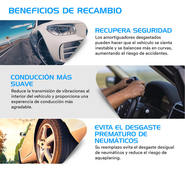 2 Amortiguadores AG Para International 8600 TRANSTAR 2008 al 2011 Delanteros