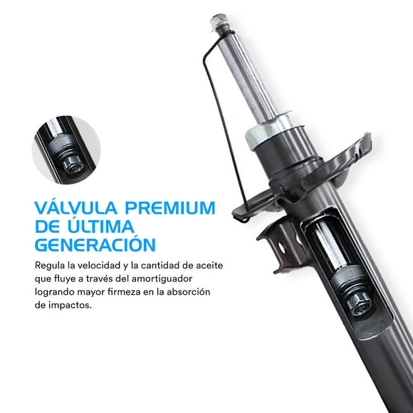 Amortiguadores Deportivos AG Shox Volkswagen Passat (Carter 55 mm) (Trasero con Eje Suspensión Independiente Buje 14 mm) 2010-2016 Delanteros