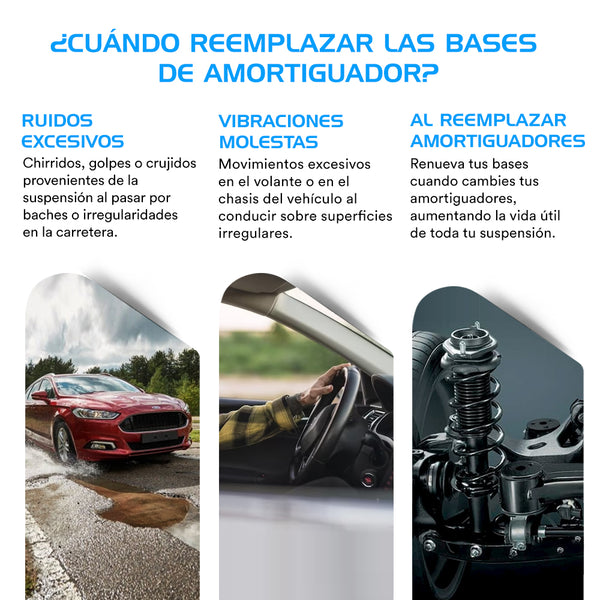Bases De Amortiguador Original Ag Strut Ford Mustang GT 94-04 Par Delanteros