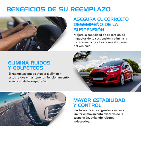 Bases de Amortiguador Ag Strut Bmw 335i GT xDrive 2014-2016 Delanteras