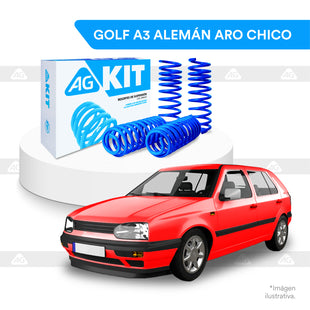 Resortes Deportivos AG Kit Volkswagen Golf A3 (Alemán, Aro Chico) 1995-1999 Aro Ch Kit 4 Piezas