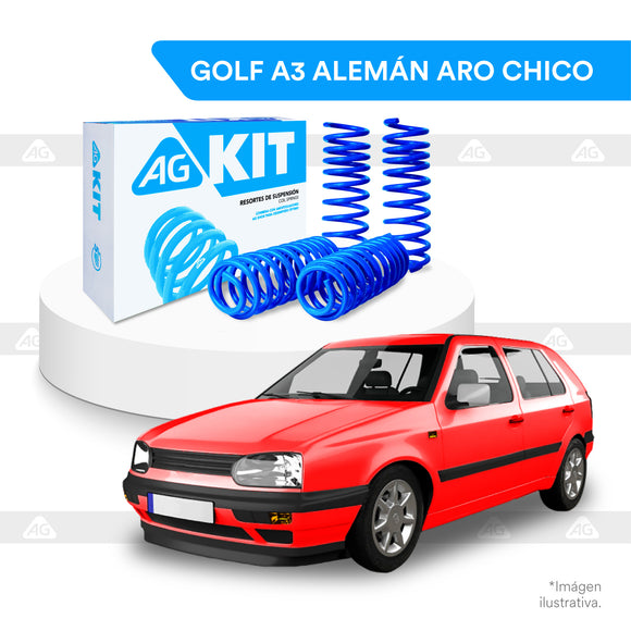 Resortes Deportivos AG Kit Volkswagen Golf A3 (Alemán, Aro Chico) 1995-1999 Aro Ch Kit 4 Piezas