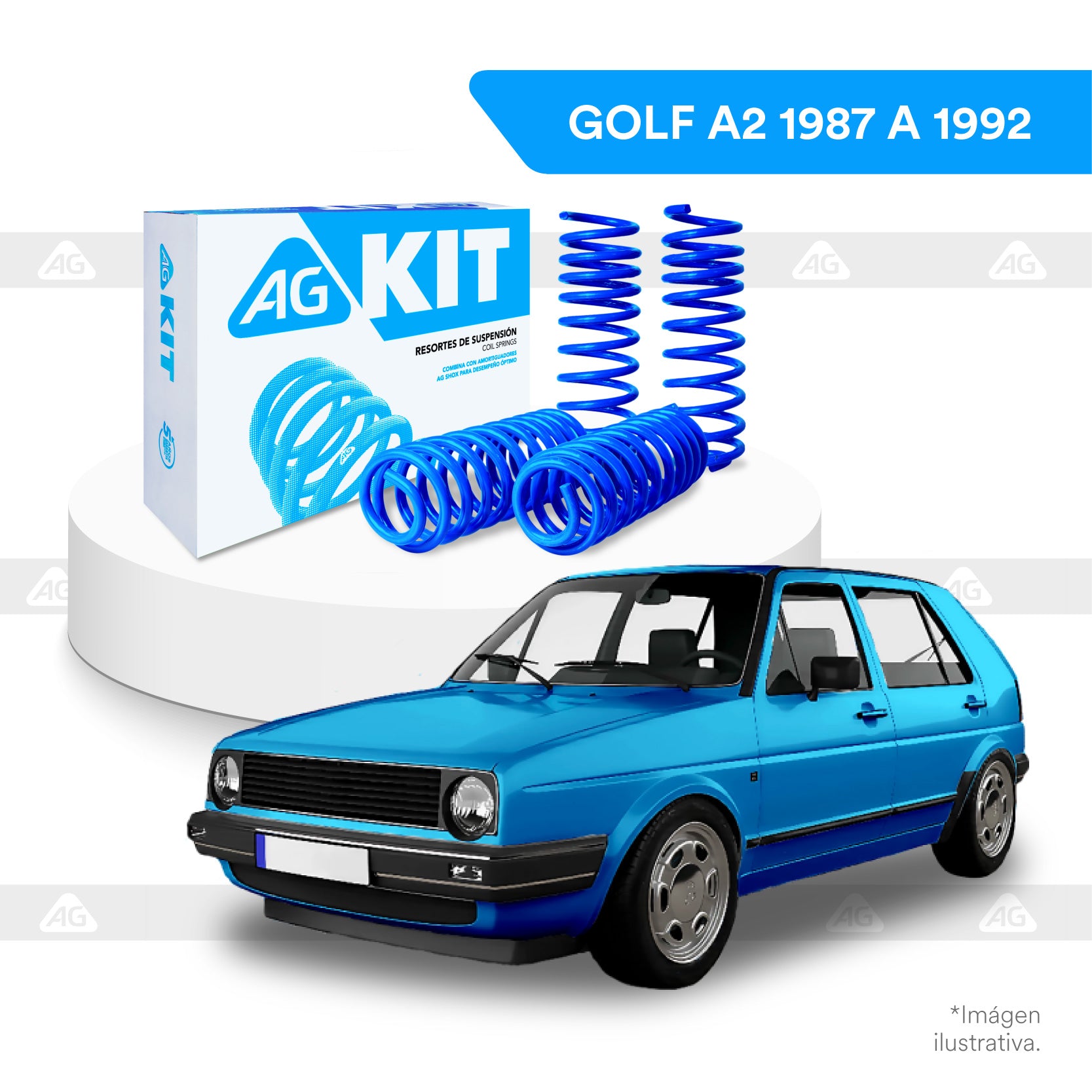 Resortes Deportivos AG Kit Volkswagen Golf A2 87-92 Kit 4 Piezas