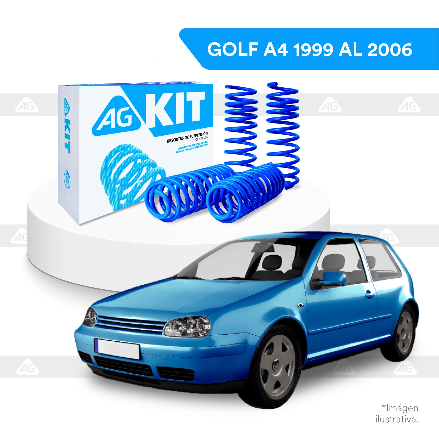 Resortes Deportivos AG Kit Volkswagen Golf A4 99-05 Kit 4 Piezas