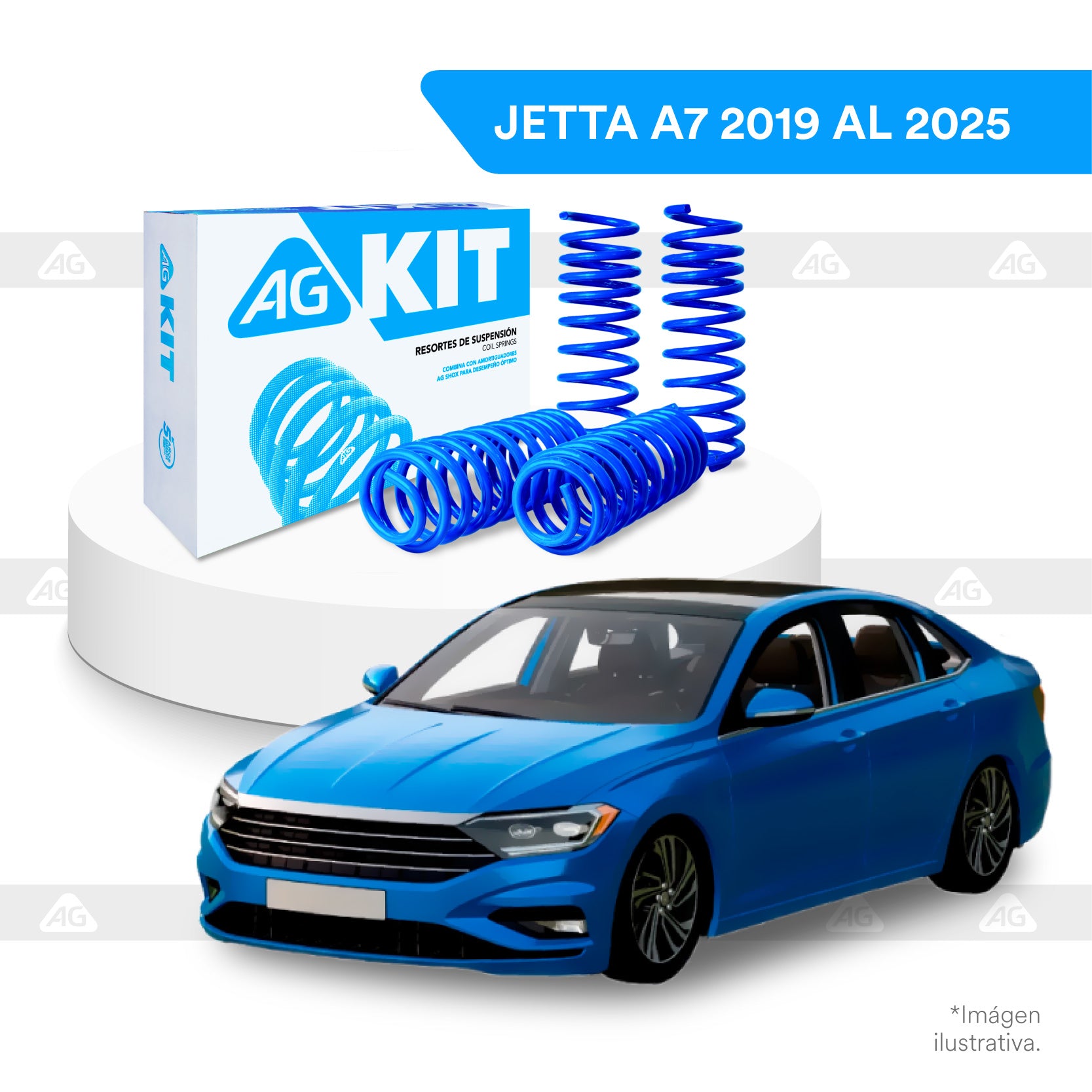 Resortes Deportivos AG Kit Volkswagen Jetta A7 2019-2025 Kit 4 Piezas