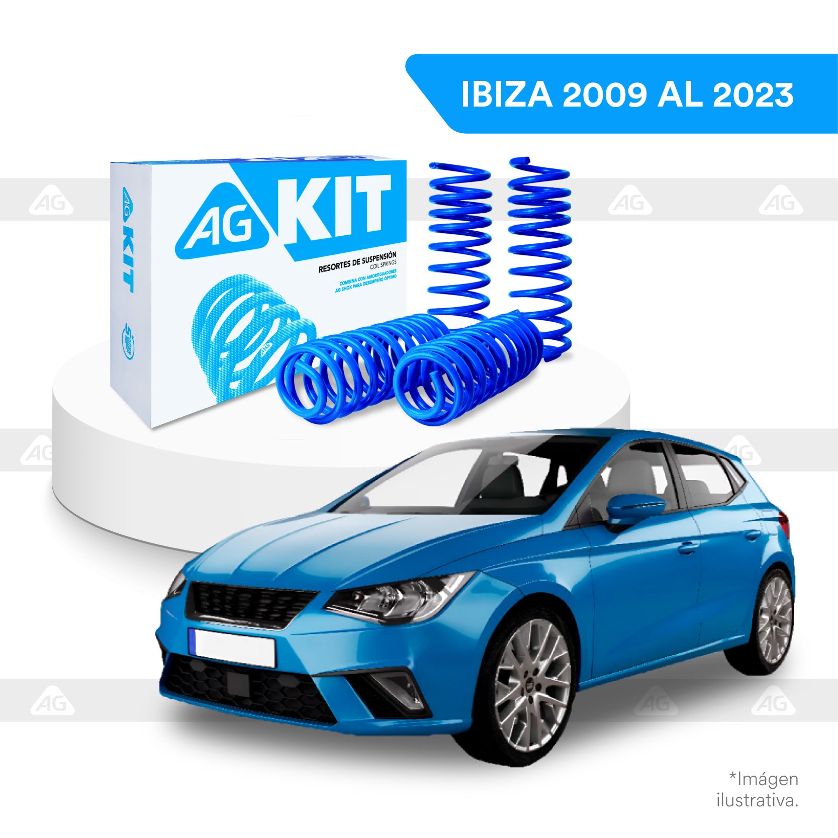 Resortes Deportivos AG Kit Seat Ibiza (6J, 6F) 2009-2023 Kit 4 Piezas