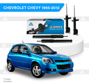 Amortiguadores Originales AG Shock Chevrolet Chevy Monza 1993-2012 Kit 4 Piezas