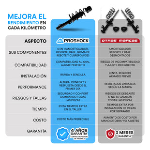Pierna de suspensión AG Proshock Audi TT (Carter 55 mm) 2015-2018 Delantera Izquierda