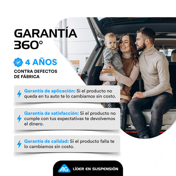 Kit Deportivo Resortes Ag Kit y Amortiguadores Originales Hyundai Accent 2011-2017 Delanteros y Traseros