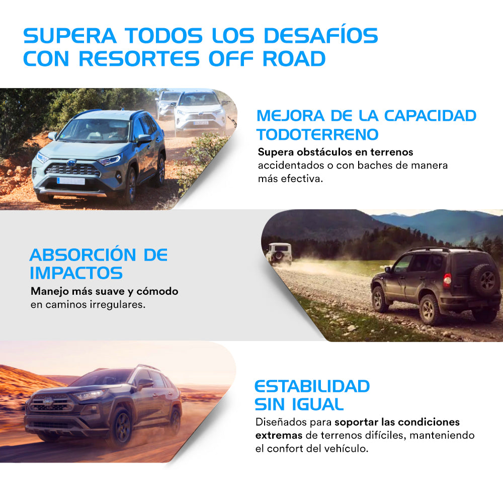 Resortes Todoterreno Ag Off Road Renault Duster 1.6L 4x2, 4x4 2010-2017 Delanteros